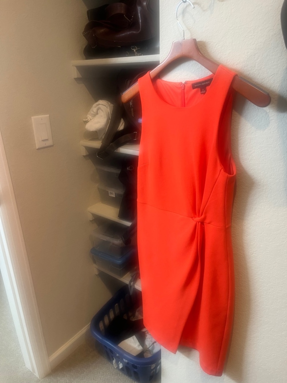 Banana Republic coral sheath Dress .